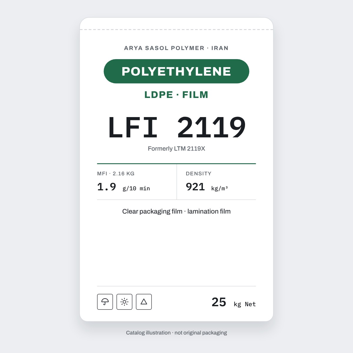 LDPE LFI 2119 · Arya Sasol (Иран) — плёночная марка