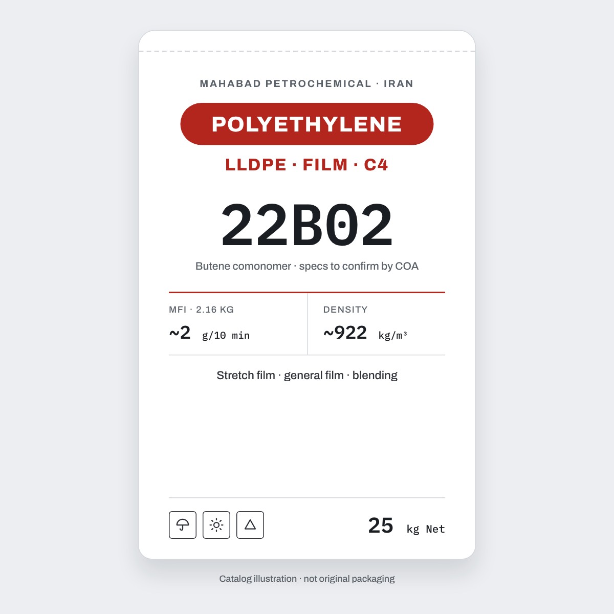 LLDPE 22B02 · Mahabad (Иран) — плёночная марка