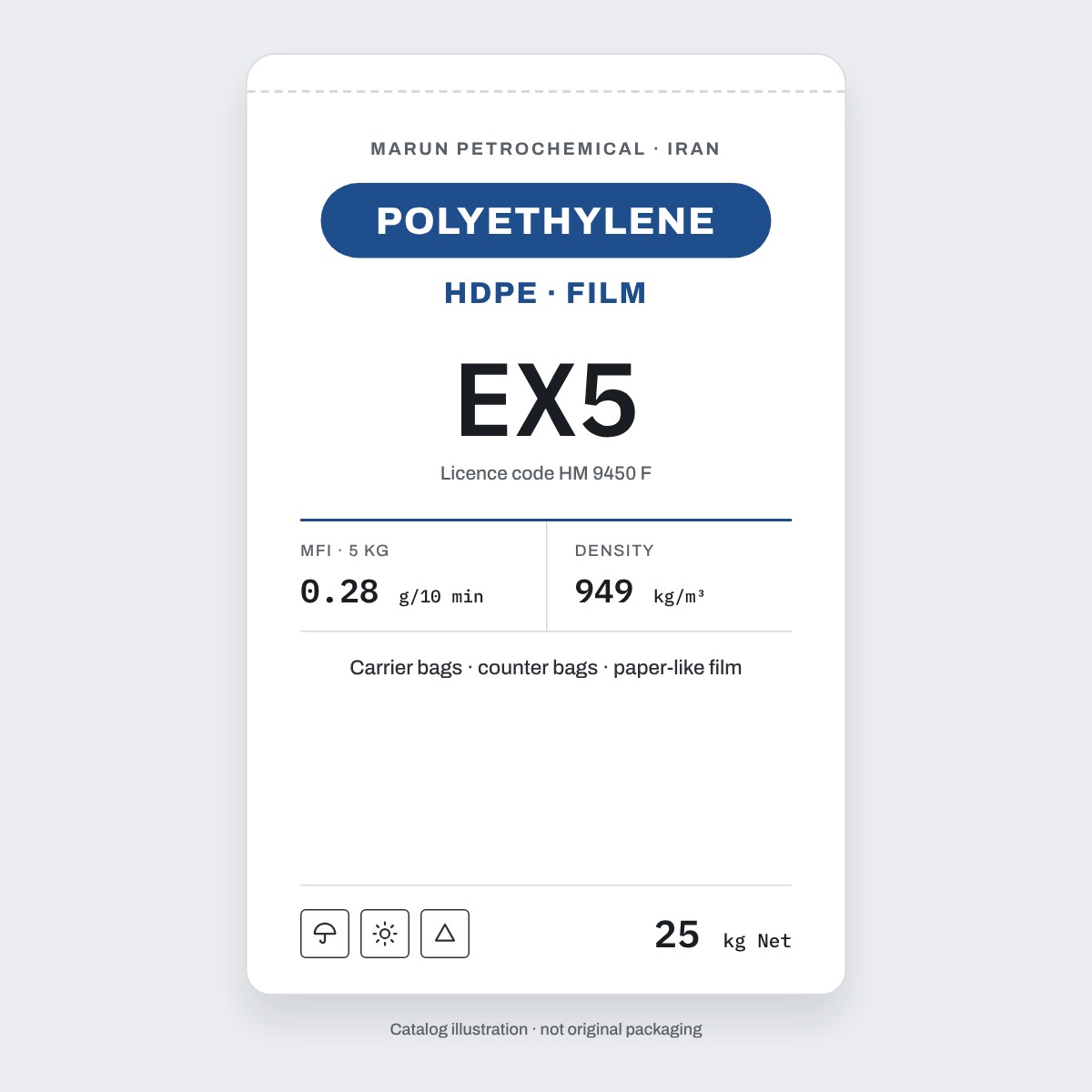 HDPE EX5 · Marun (Иран) — плёночная марка